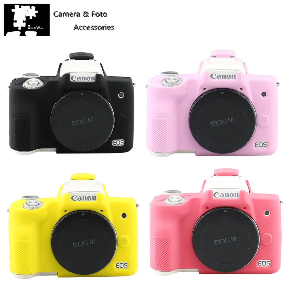 Kit Tappi Copriobiettivo E Copri Corpo Per Fotocamera Canon EOS M - 2 Pezzi Per Obiettivi Con Attacco EF-M (Tappo Posteriore E Copri Corpo) - 2