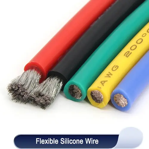 1/5m Soft Silicone Cable Car Battery Automotive Wiring 30 28 26 24 22 20 18 16 14 12 10 8 6AWG Heat-resistant Electrical Wire