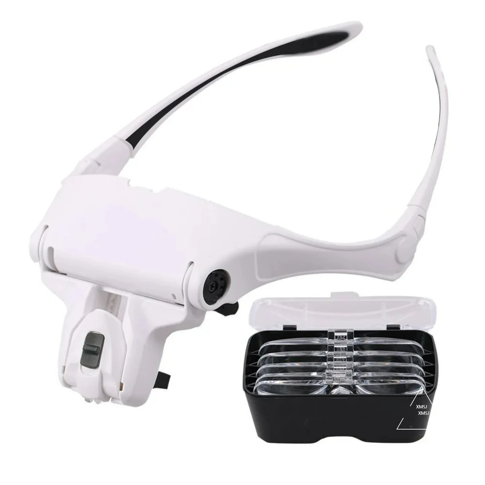 Lunettes loupe avec lumière mains libres, bandeau lupen avec 2 lumières