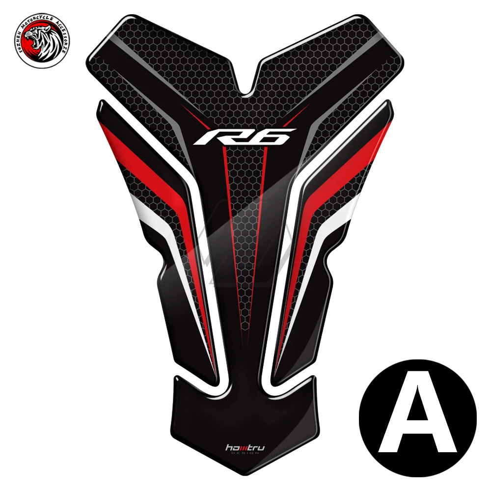 

3D Resin Motorcycle Tank Pad Protector Sticker Fit for Yamaha YZF-R6 R6 All Year