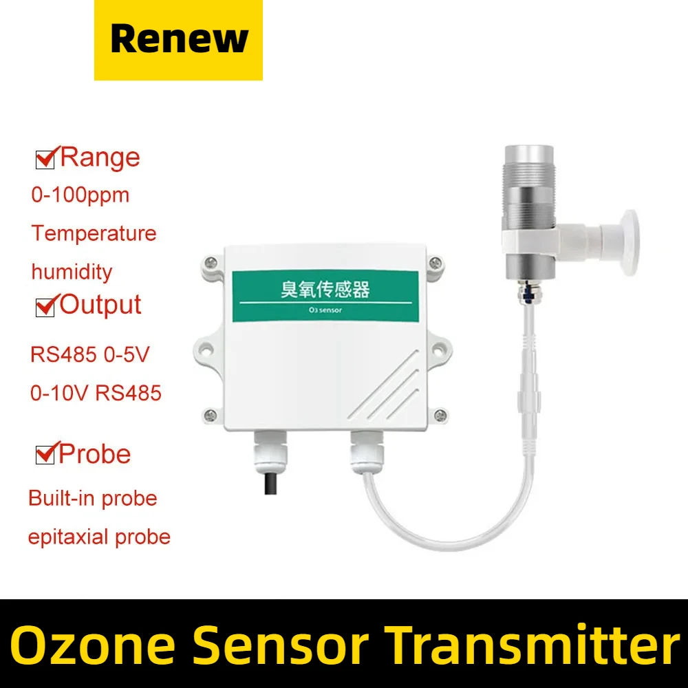 Ozone Sensor Online O3 Transmitter Gas Concentration Detection Substation Harmful Gas Detector Rs485