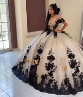 Black Lace Quinceanera Dresses by AngelsBride – Custom Ball Gown