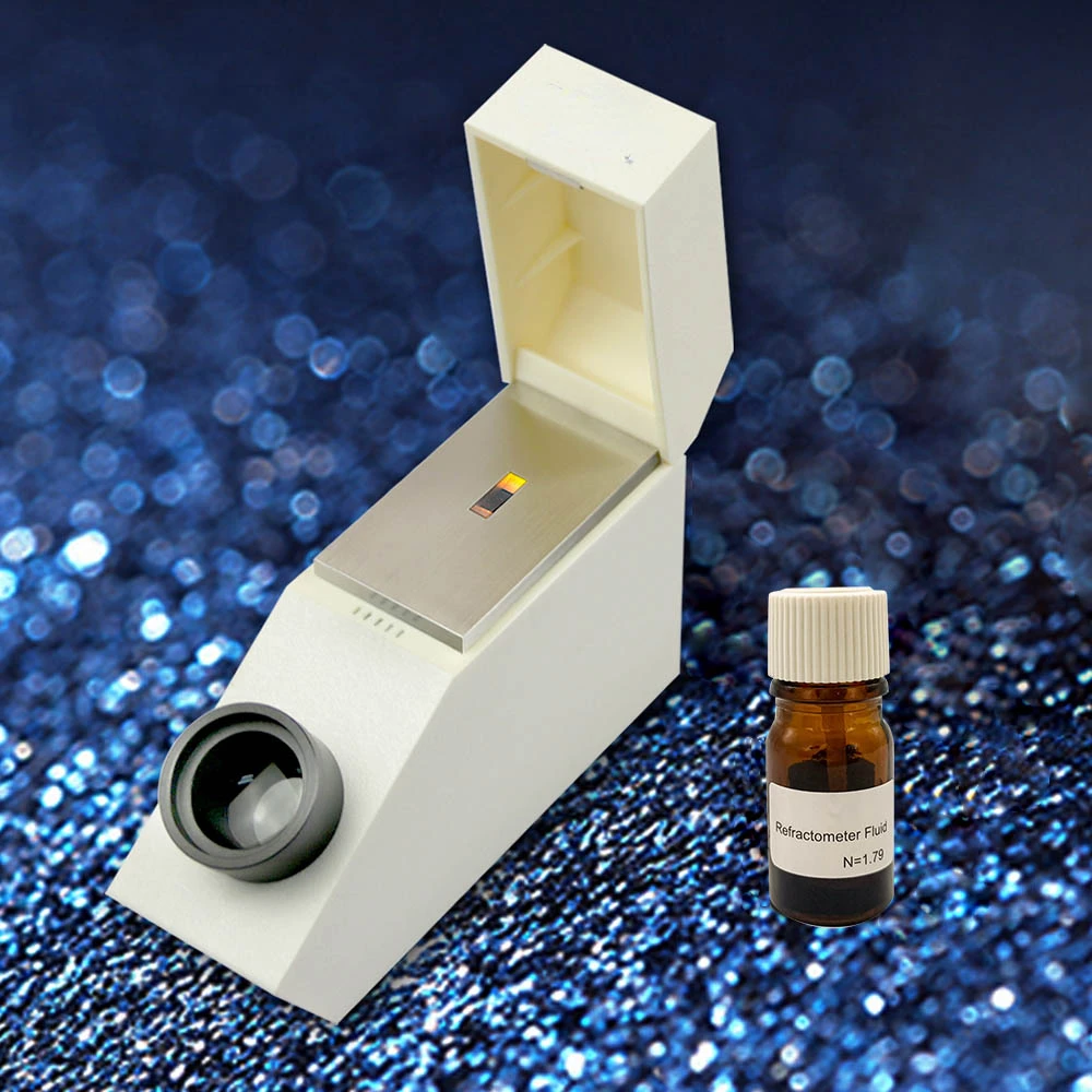 

Laboratory Portable Stainless Steel Metal Countertop Tester Jewelry Identifier Gem Refractometer For 1.35-1.85
