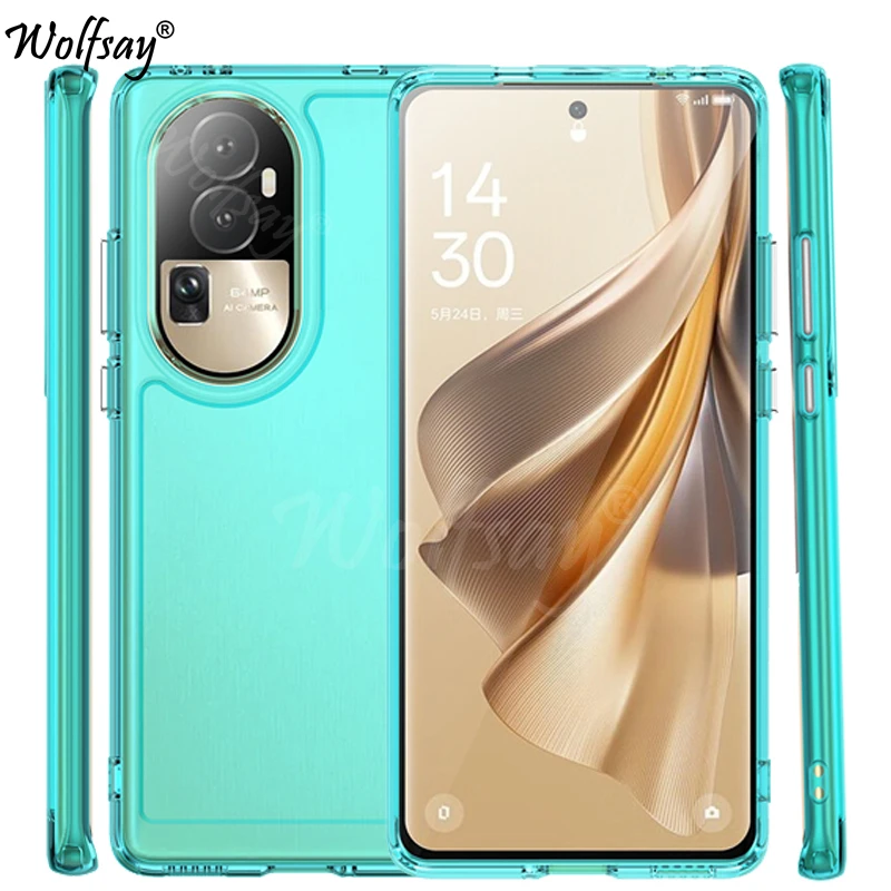 Custodia Trasparente Per Oppo Reno 10 Pro Plus Custodia Trasparente Color Caramella Morbida Reno 10 Pro Plus 5G Cover Per Oppo Reno 10 Pro Plus Case