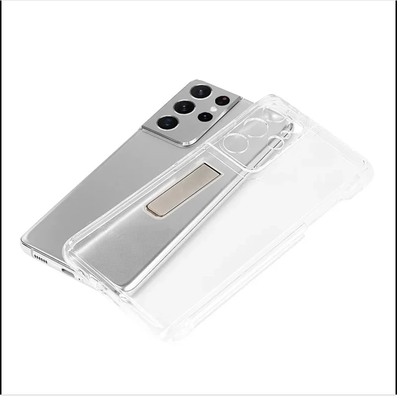 S PEN + Case For Samsung Galaxy s21 ultra mobile phone case with spen stylus slot transparent cover with holder Protective Case