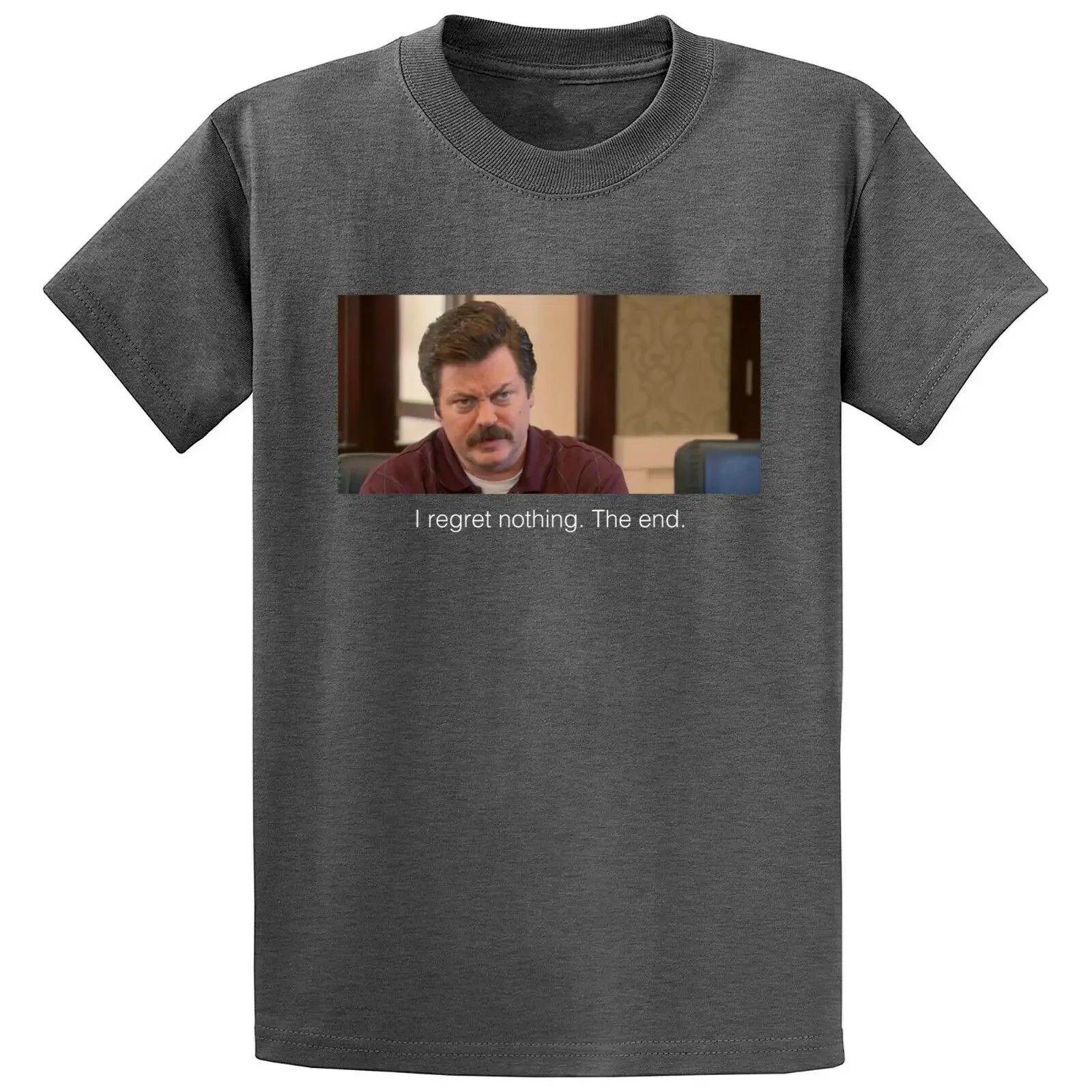 Parchi E Film Ricreativo Ron Swanson Dark Heather T-Shirt Muslimex