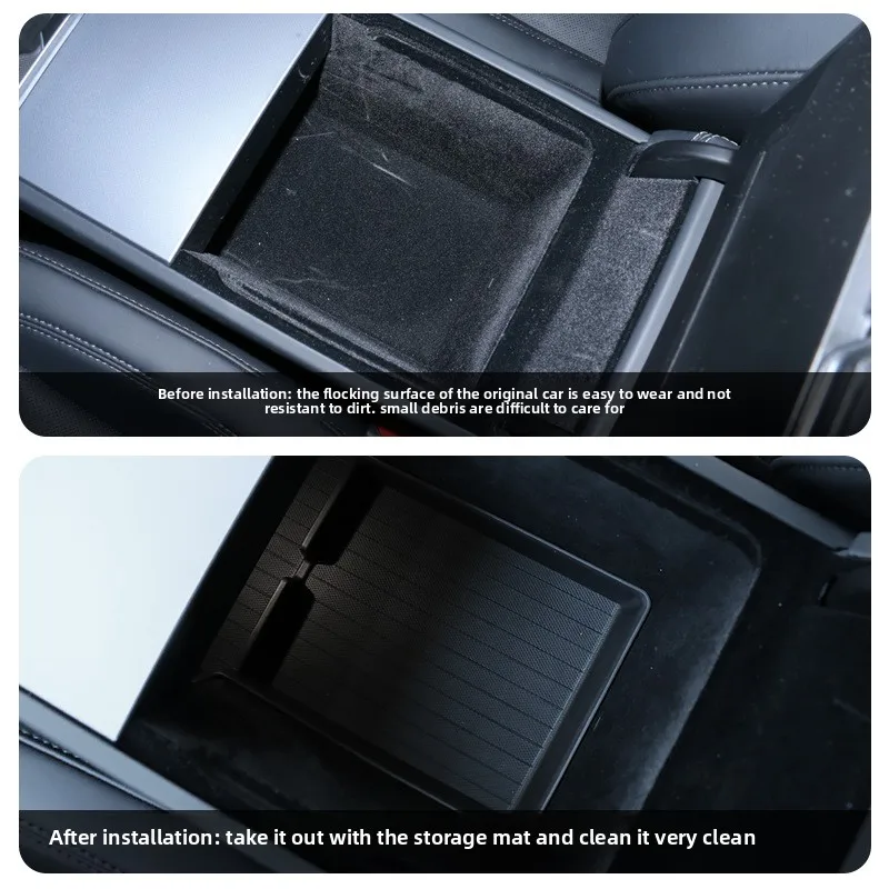 Tesla MODEL3 중앙 제어 보관함 팔걸이 상자 보관함 개인 정보 보호 보관함의 새 버전에 적합