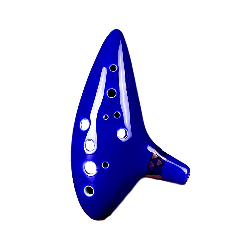 Ocarina Instrument 12 Fori Ceramic Ocarina Flute Of Zelda Time In Alto C Inspired Time Strumento Musicale Accessori Per Principianti