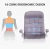 High Back Fabric Office Chair Purple, Velvet Executive Desk Chair With Flip-Up Arms, Ergonomic Office Chairs With Lumbar 5