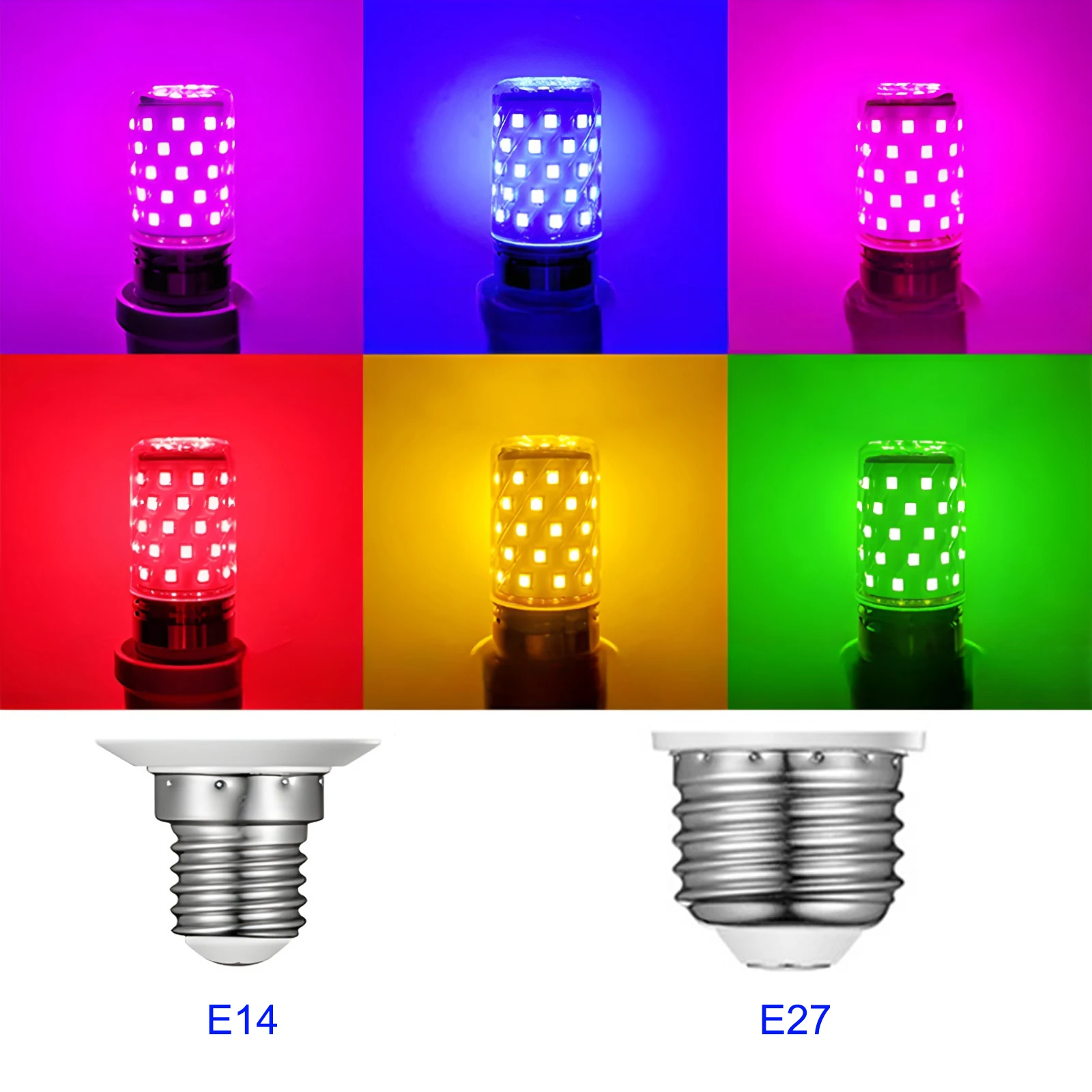 LED Red Green Yellow Pink Purple Blue Light Bulb E27 E14 True Power 5W 85-265V Holiday Night Light Christmas Bulb smart led light bulb