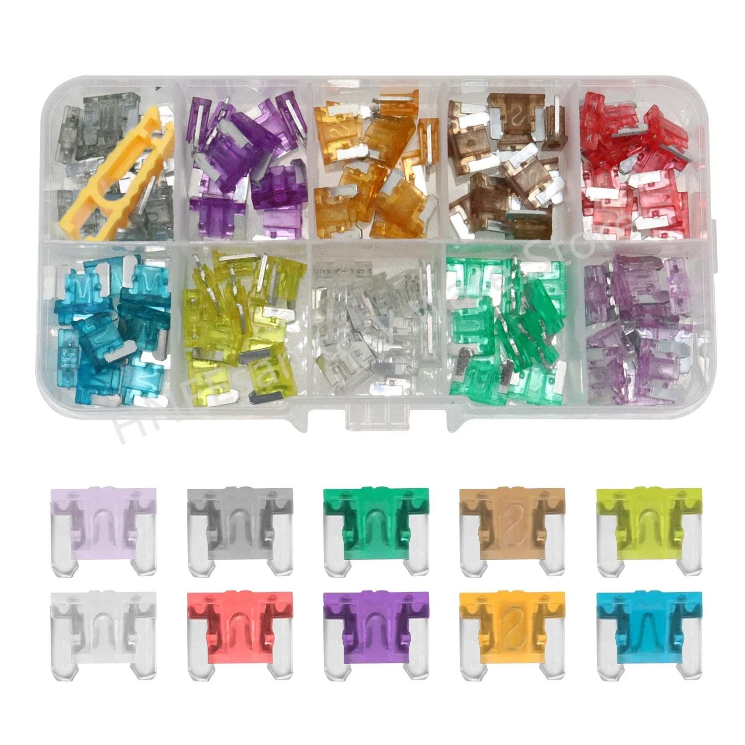 100/50PcsMiniCarFusesAutomotiveBladeTypeMicroFuseAssortmentInBox2A/3A/5/A/7.5A/10A/15A/20A/25A/30A/35AZincFuse-AliExpress13