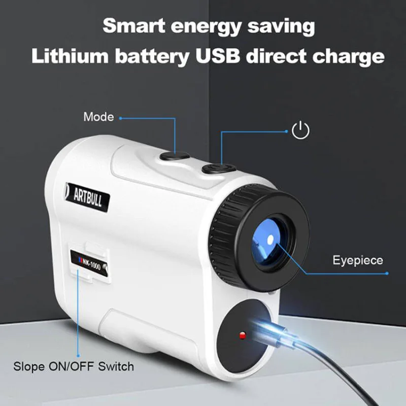 

600m Lock Flag Ramp Outdoor Laser Ranging Telescope Golf Rangefinder Charging