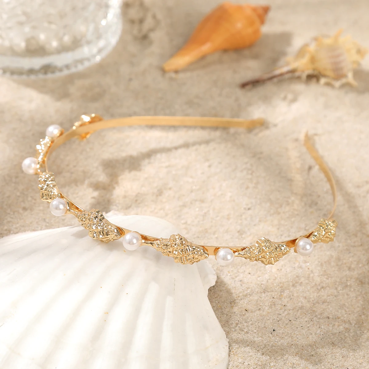 Star Bell Pearl Headbands Hair Hoop Women Luxury Elegant Hair Bands Fashion Korean Hair Accessories Headband Bezel Hair Hoops