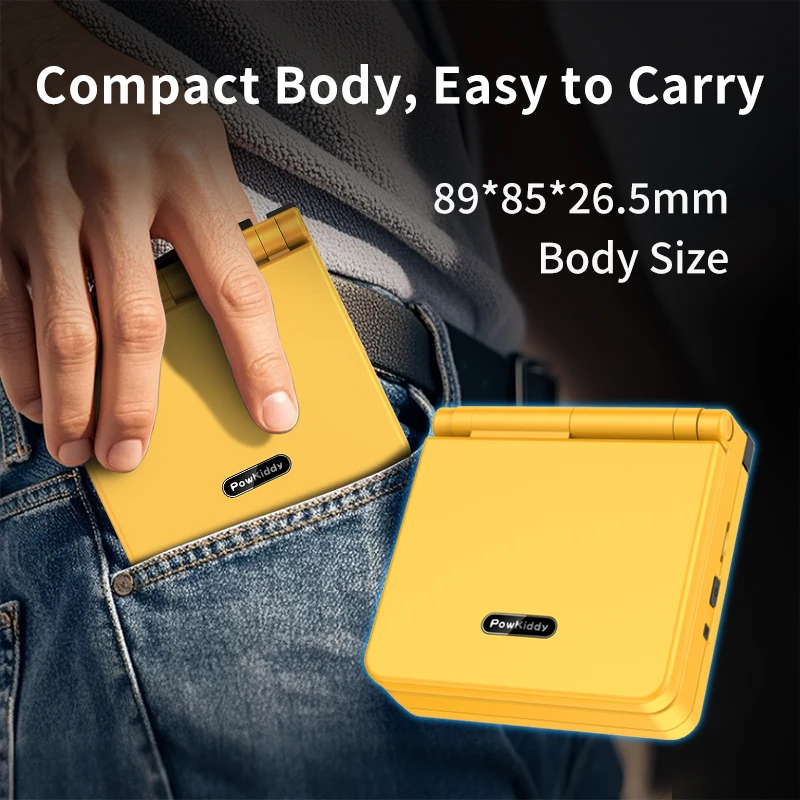 Retro Flip V90S Handheld Game Console 3.5 Inch 640*480 Ips Screen A133Plus Vibration Function Children's Gifts_voghion.com