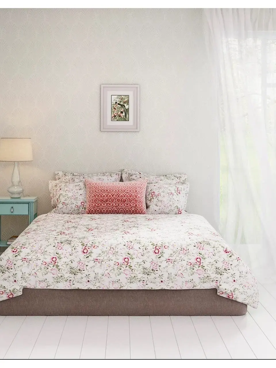 Louis Pascal (satin luxury)-Queen size bedding set. Jyby1251 flowers Collant Bed linen pillowcases coarse calico cotton home textiles Bedding Prints