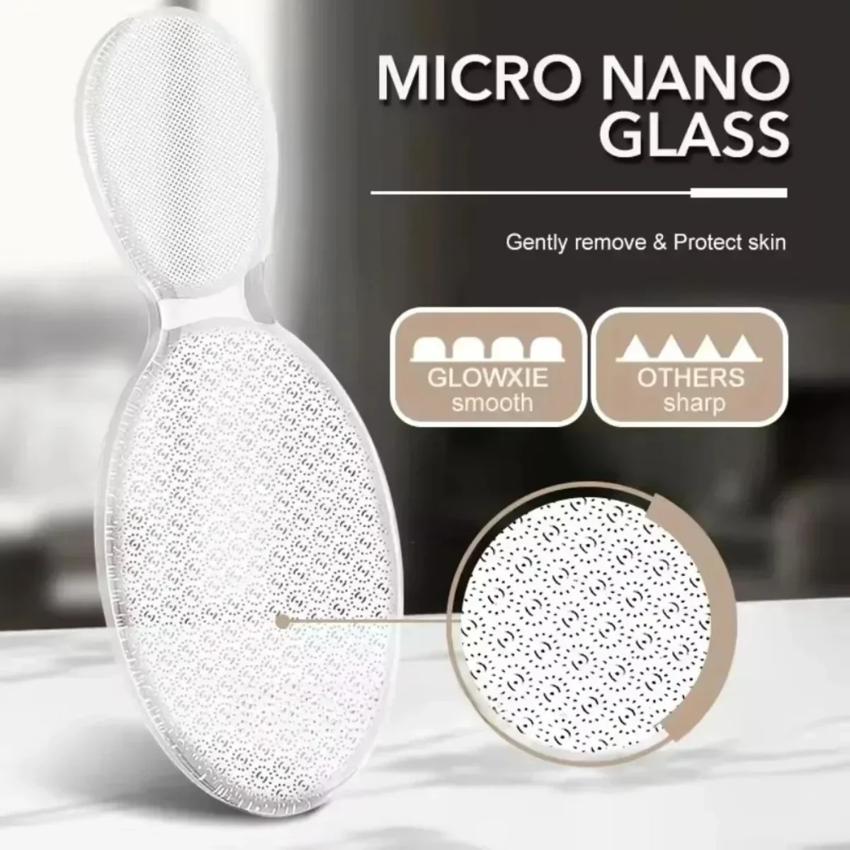 Nano Glass Foot File Double-sided Exfoliating Foot Grinder Hard Dead Skin Callus Remover Scrubber Pedicure Feet Care Tool