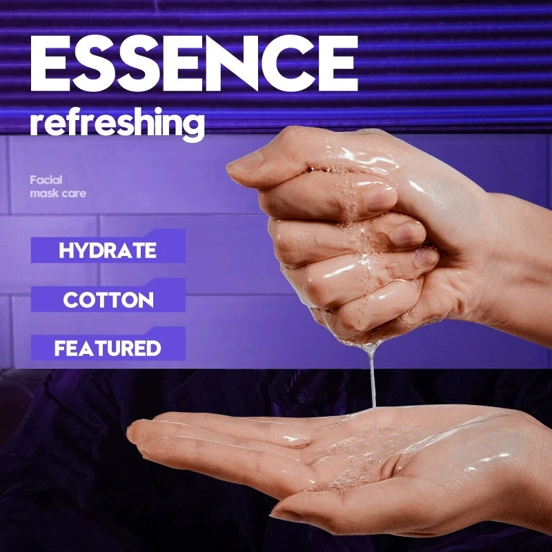 5/10pcs SADOER Men's Face Mask Facial Moisturizing Oil Control Anti-aging Hydrating Facial Masks Face Sheet Mask Skin Care