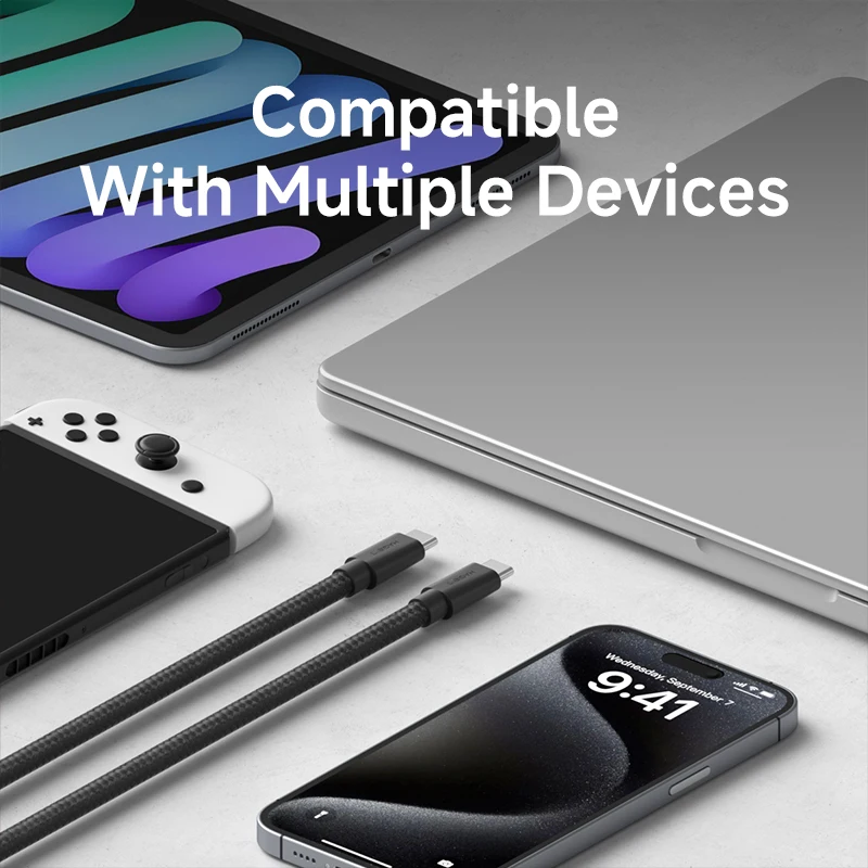 Hagibis USB C to USB C Cable Thick Soft USB4 80Gbps Date 240W Fast Charging 8K Video Cord for Thunderbolt 4/5 iPhone Laptop