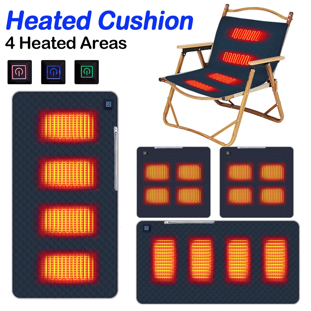 USB Sleeping Electric Heating Pad 5V 3-Level Temperature Cold Resistant for Outdoor Camping Electric Mat