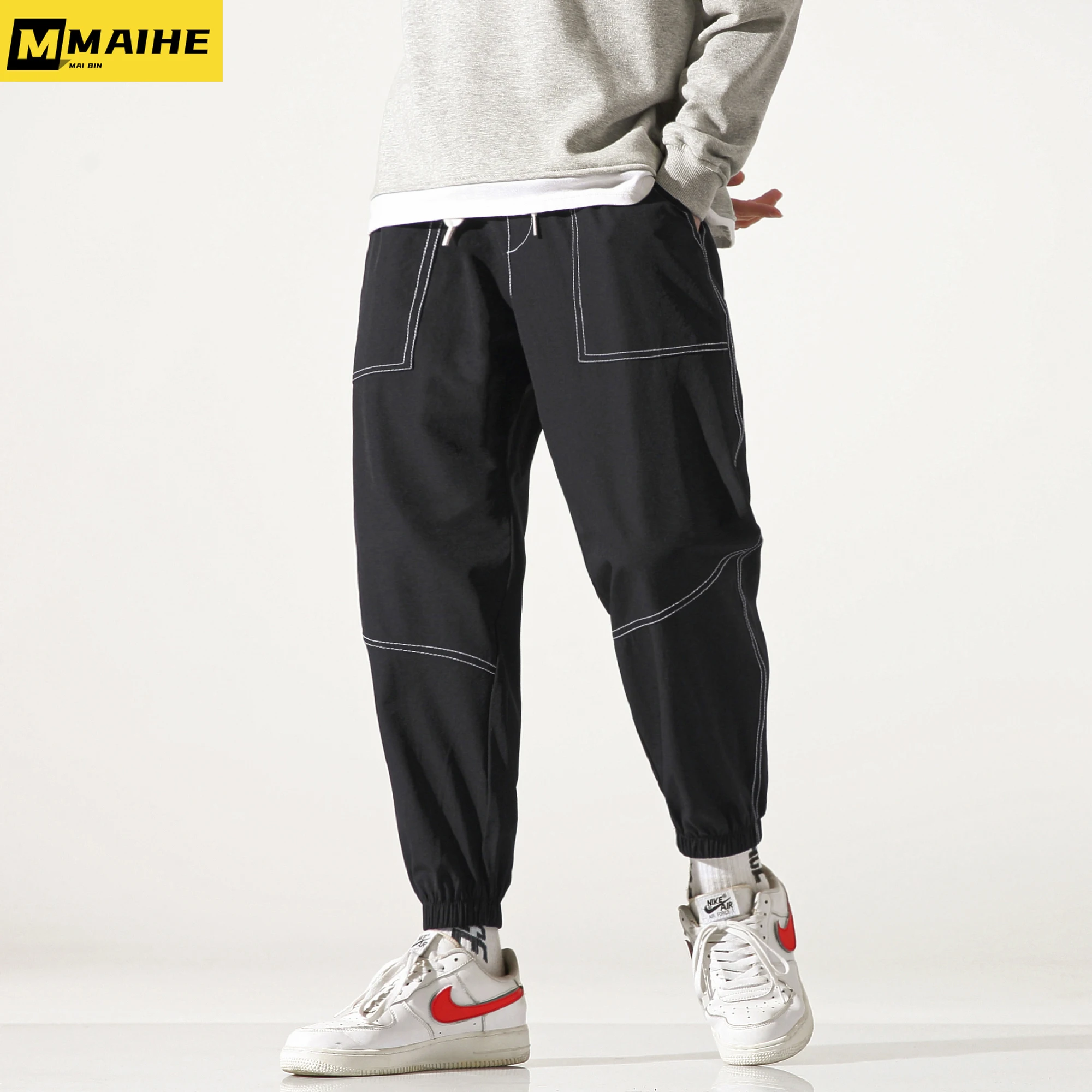 

Men's Cargo Pants Spring Hip-Hop Black Work Pants plus size 9XL Summer Casual Mountaineering Jogging Sports Pants Men's Street