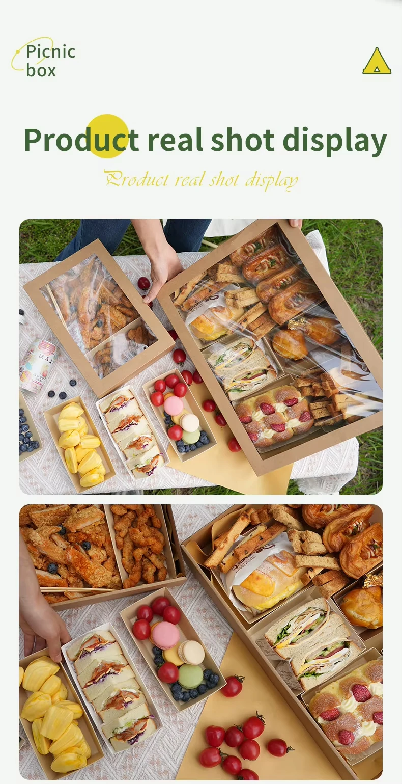 DIY Vintage Kraft Paper Gift Boxes Bulk Candy Cake Packaging with Transparent PVC Windo... - SKU VKPB1107 - UGI Packaging