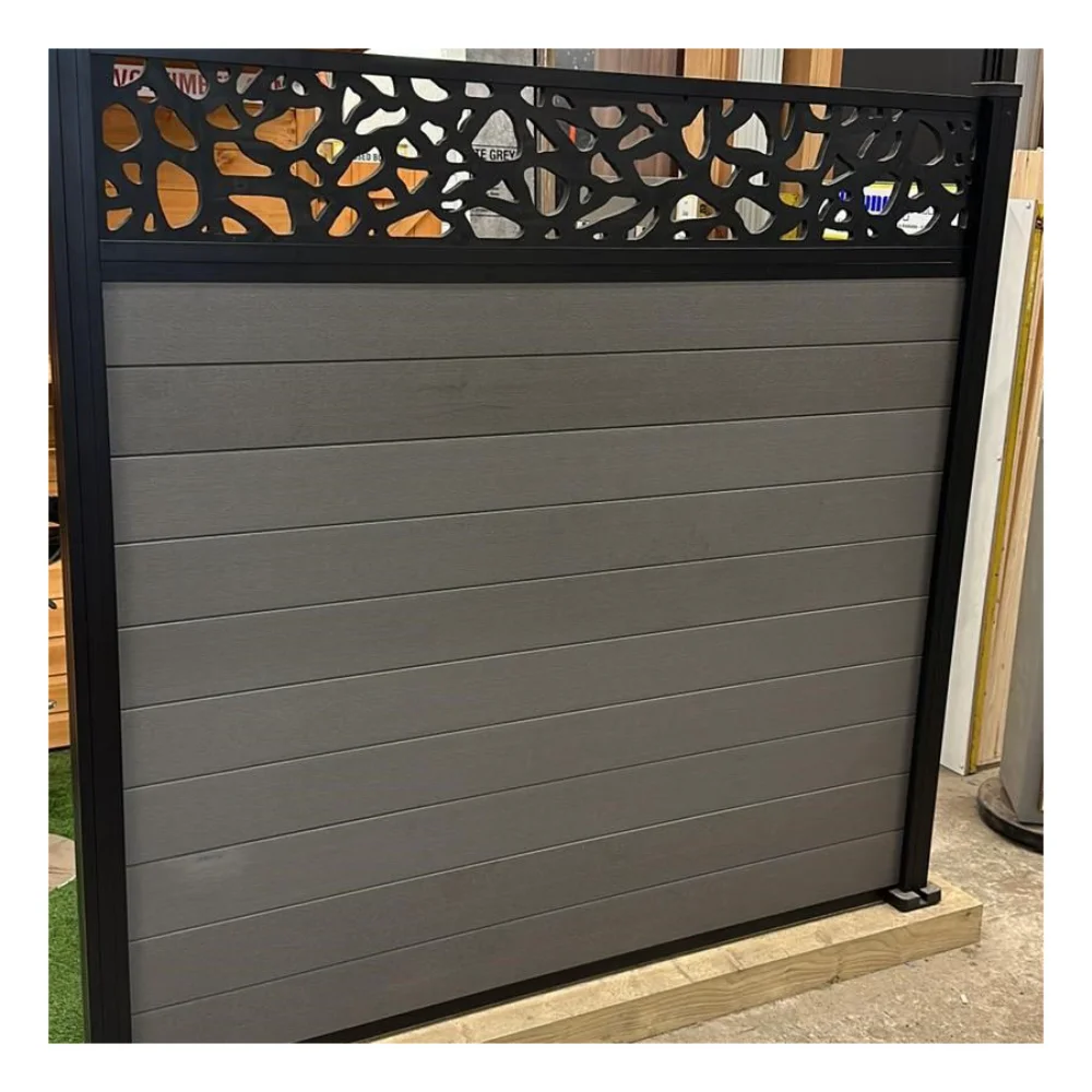 WPC Fence Composite Wood Waterproof UV Resistant Outdoor Antique Synthetic Composite Size Aluminium Wpc Fencing