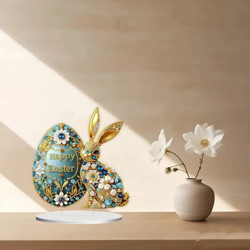 Easter Egg Special Shaped Table Top Diamond Painting Ornament Kits 5D DIY Diamond Art Tabletop Decorations Adults Beginner diamond painting