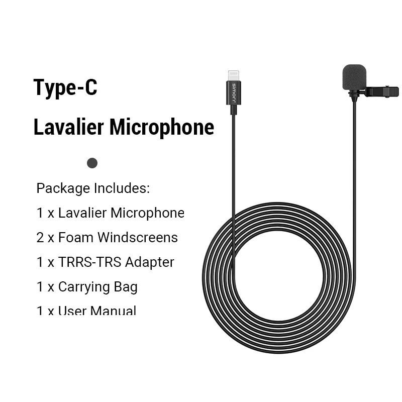 condenser microphone SmallRig L1-3.5mm TRS/TRRS Professional Lavalier Microphone for Mobile Phone Computer Vlogging Lapel Clip-on Mic 6.5ft 3388 podcast microphone Microphones