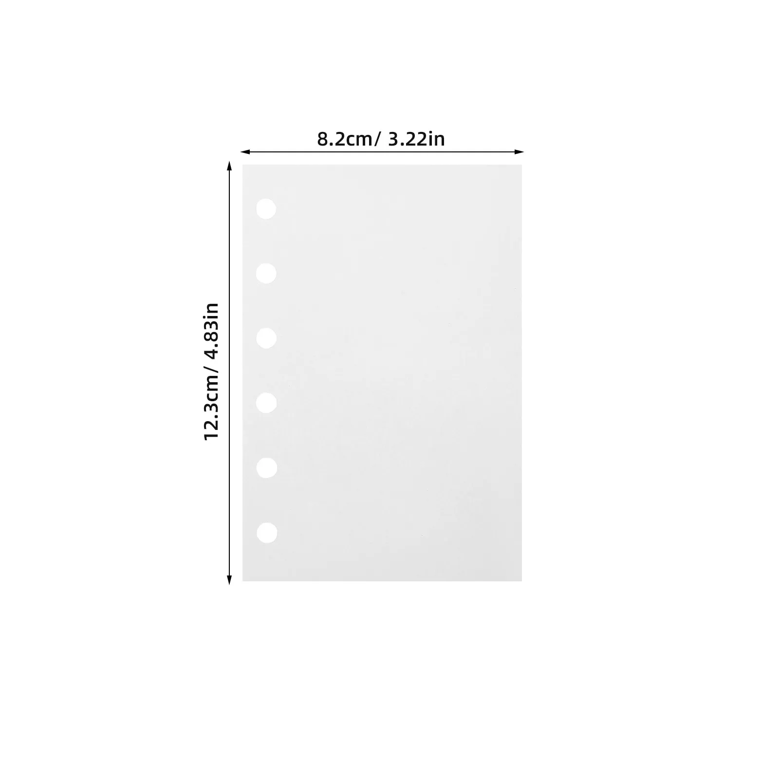 60Pcs 스티커 릴리스 페이퍼 바인더 페이지 양면 A7 6 링 앨범 리필 시트 수집가 학생을위한 스티커 주최자