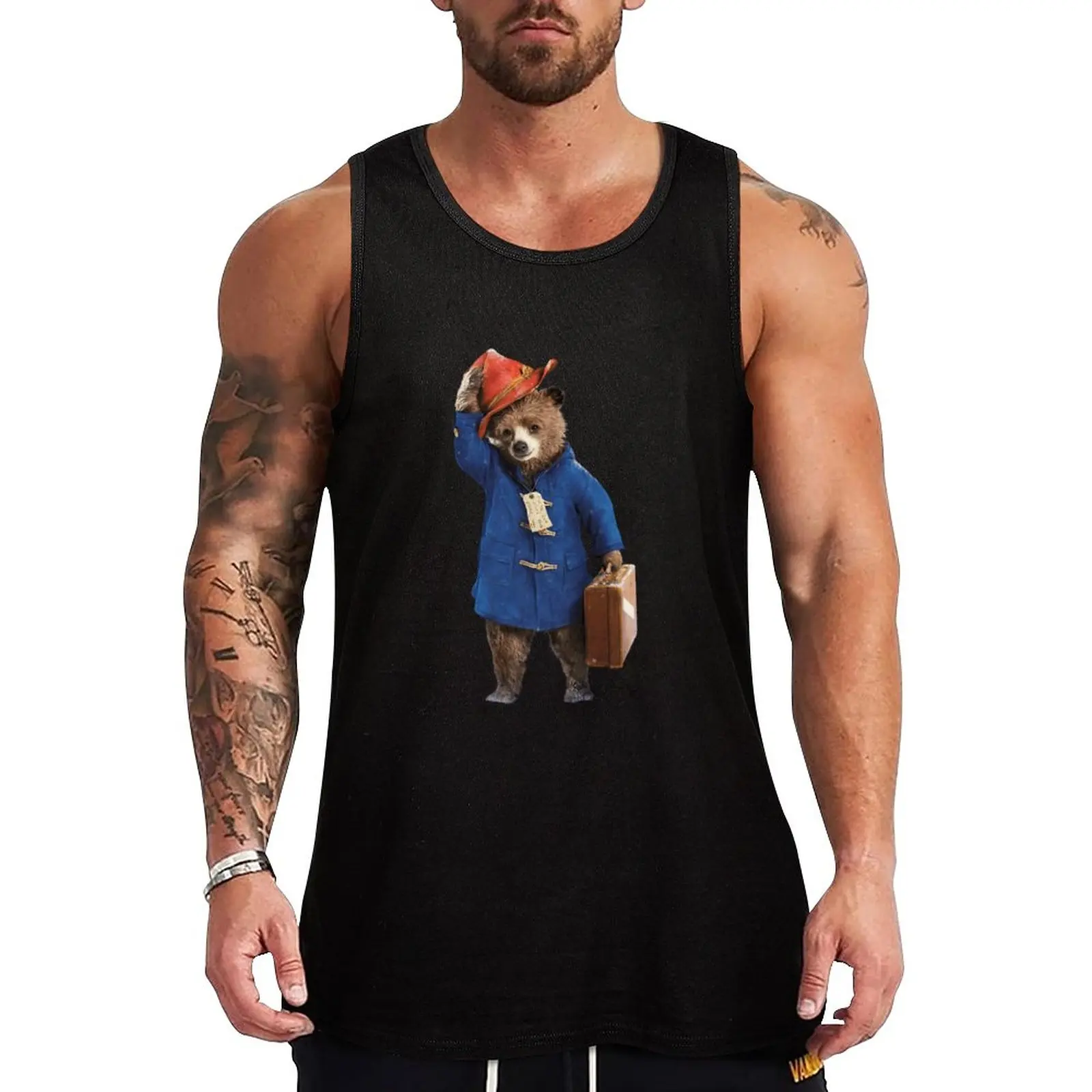 Paddington Bear Paddinner Bear Paddinner Bear Paddinner Bear Paddinner Bear Padd Tank Top Sports Shirt Man