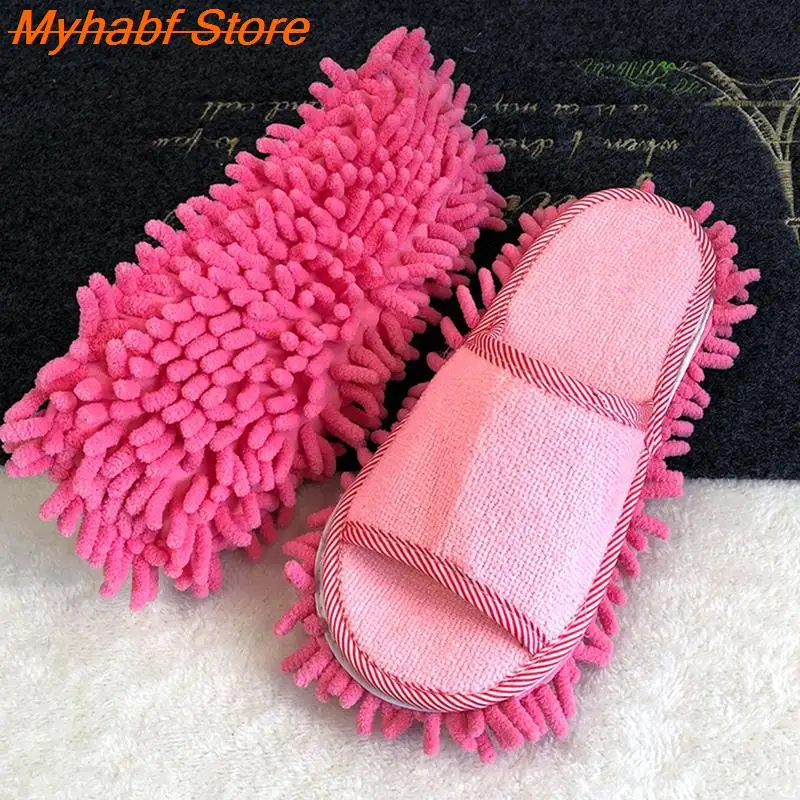 Microfibre Mop Slippers Washable Lazy Mopping Slippers Microfiber Cleaning Floor Dusting Detachable Mop Shoes Household Floor Cleaning Tools