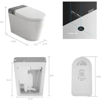 Smart Toilet with Bidet Built in, Bidet Toilet with Remote Control, Tankless with LED Display, Smart Bidet 2