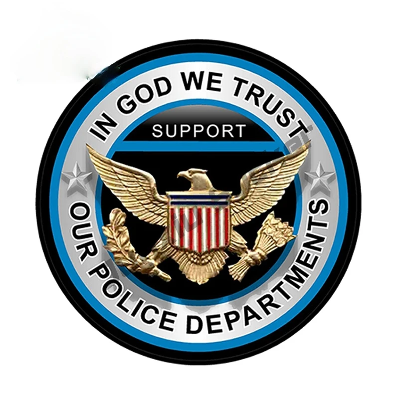 

Красочные автомобильные наклейки и Переводные картинки в стиле Бога, мы доверяем нашей полиции, Переводные картинки, автомобильные окна, грузовики, двери, бамперы pvc12 x 12 см