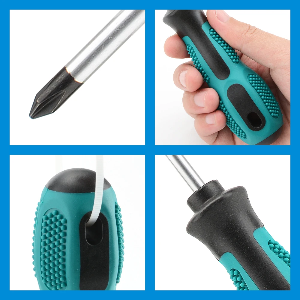 4PCS Multipurpose Handle Screwdrivers Set Electrician Insulated Security Repair Hand Tools  Cross/Straight Type Screw Driver 2