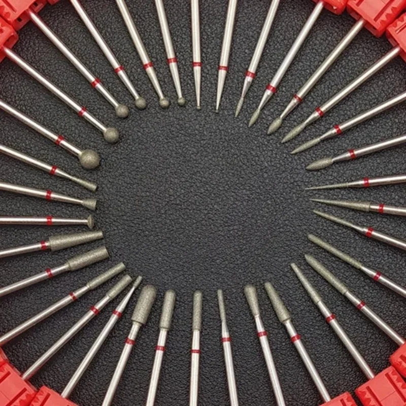 47 Types diamond nail drill bit nail manicure table ony clean nail  safety bit nail drill machine accessories remove skin tools