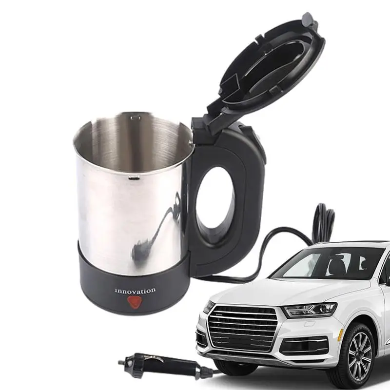 

Car Portable Electric Kettle 12V/24V Car Heating Cup Thermoses Heating Water Bottle For Water Tea Milk 500ml car Water Heater