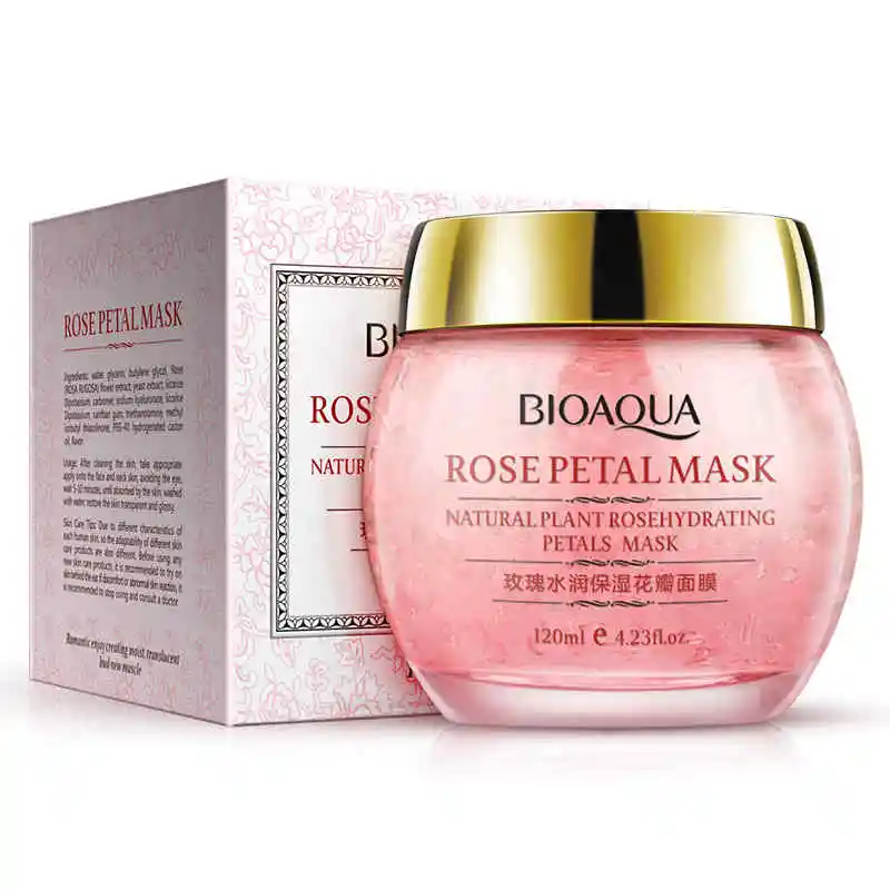 Bioaqua No Wash Rose Petal Sleeping Mask Cream Essence Moisturizing
