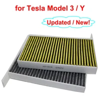 Filtre de climatisation pour cabine Tesla modèle 3 Y, avec charbon actif, remplacement de cabine, accessoires de voiture 2