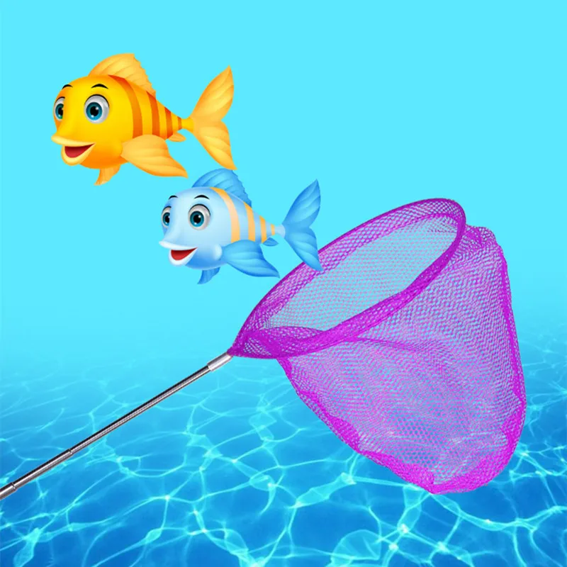 Stainless Steel Rod Catch Tadpole Fish Net Toy Kids Outdoor Fish Net  Stockings Telescopic Fishing Insect Folding Bucket Toy - AliExpress