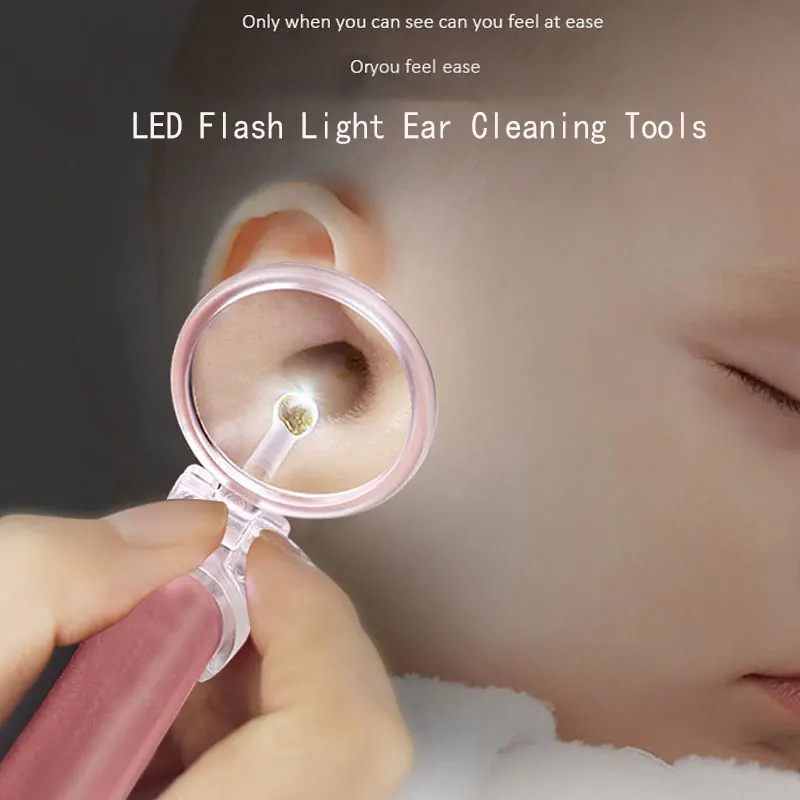 

LED Flash Light Ear Cleaning Tools 1Pc Baby Ear Spoon Ear-pick Remover