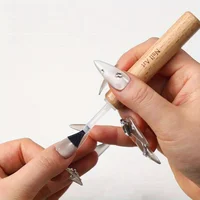 Ensemble de pinceaux professionnels pour Nail Art, avec poignée en bois détachable, pinceaux multifonctionnels pour vernis à ongles, outils pour Nail Art, accessoires pour ongles 2