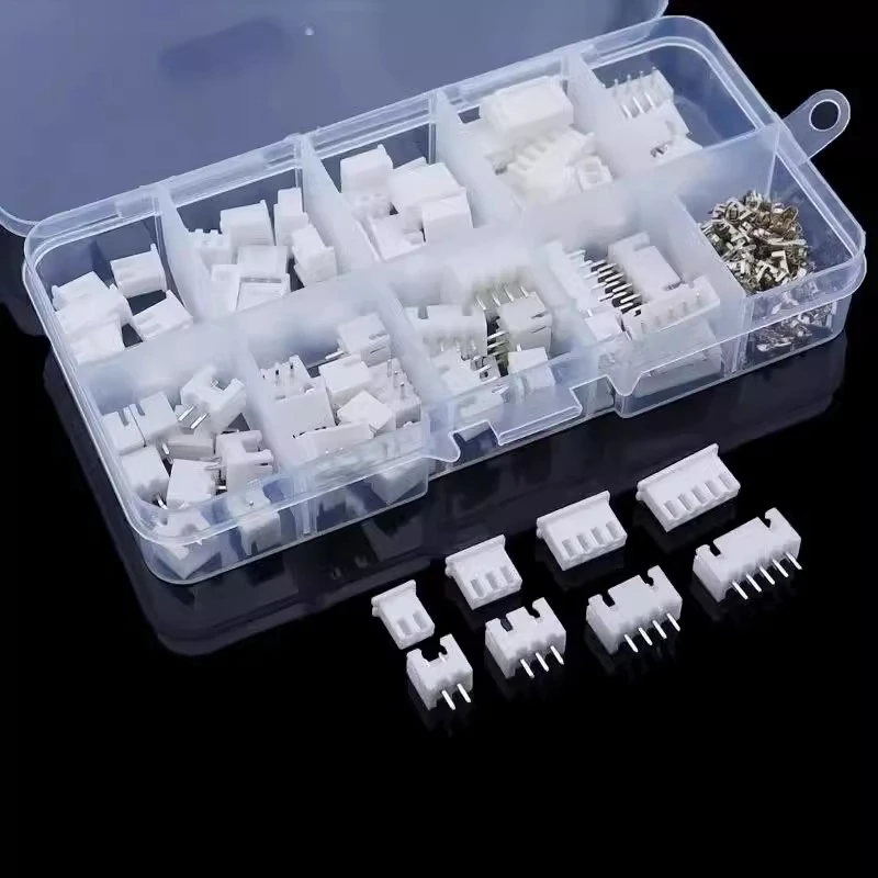 JST XH2.54 2/3/4/5pin Terminals Plastic Shell Male Plug + Female Socket Wire Connector Combination set 2.54mm 2p 3p 4p 5p 230pcs