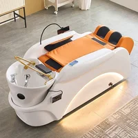 Lit de shampoing de Massage électrique haut de gamme pour Salon de coiffure, Cycle d'eau automatique, Fumigation, Salon de beauté, lit de traitement de tête 5