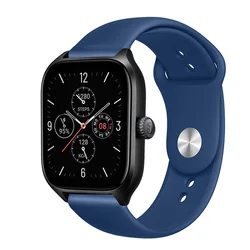 Versatile Silicone Sport Watch Band - 20mm/22mm Strap for 20mm Watch Band (Navy blue)