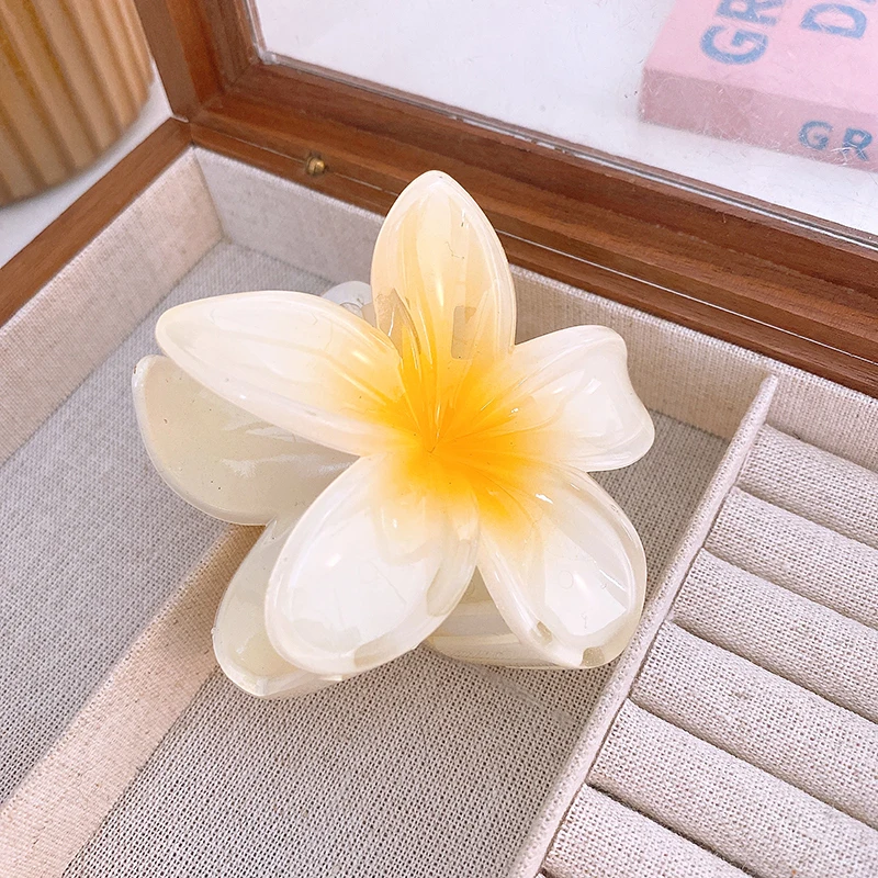 여성용 꽃 헤어 클립, 휴가 보헤미아 계란 꽃 헤어 발톱 세트, 바레트, 여아용 대형 머리핀, 헤어 액세서리, 4 개 패션