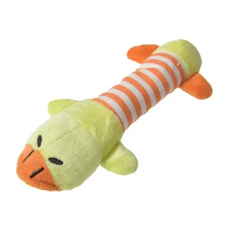 Plush Dinosaur Pet Chew Toys - Interactive and Durable (Yellow)