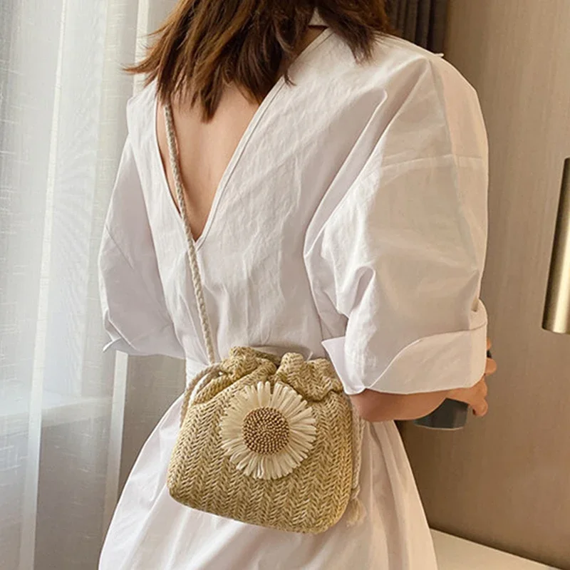 Woven Rattan Straw Handbag 6