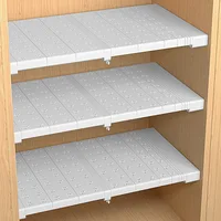 NEW Adjustable Closet Organizer Kitchen Storage Shelves Space Saving Wardrobe Wall Mounted Rack Home Appliance Cabinet Holder1pc 1