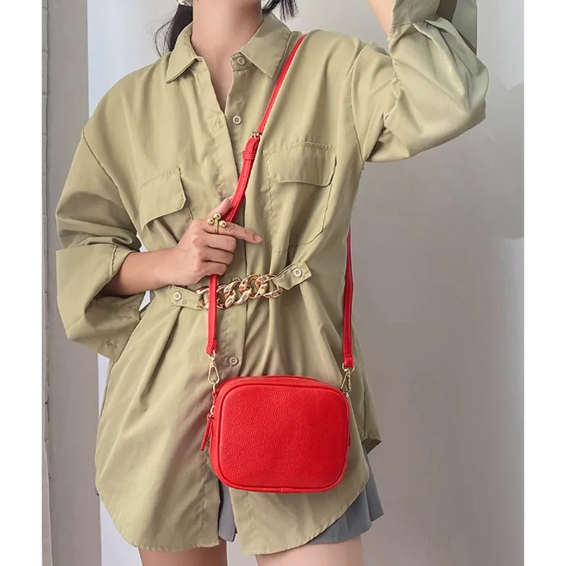 

Red Small Solid Color Casual Luxury Shoulder Bag High Quality Purses And Handbags Classic Versatile Crossbody Bags Fashion New