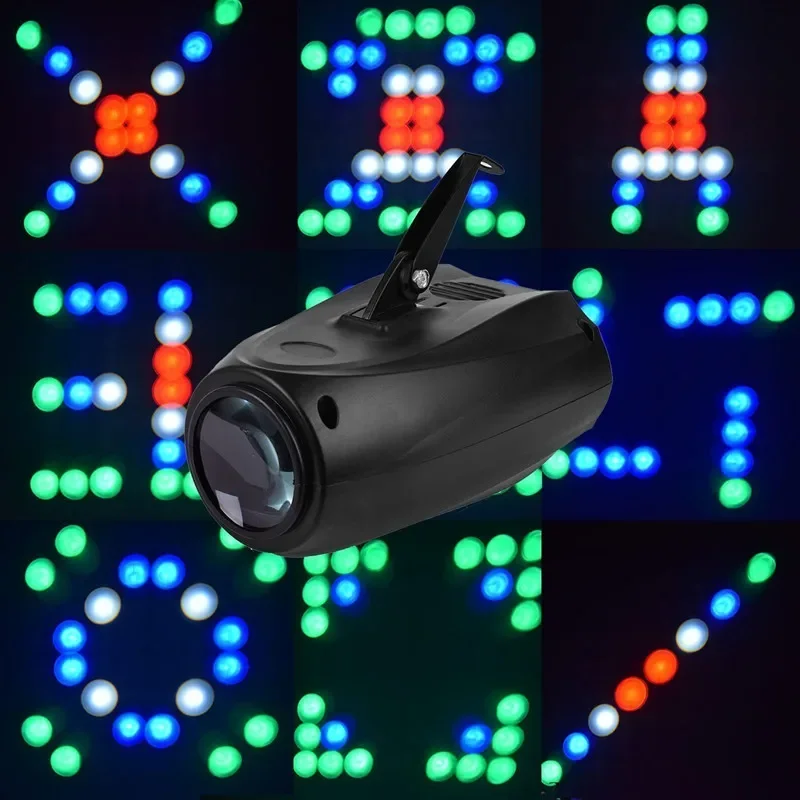

10W Auto Sound Active 64 LEDs RGBW light Mini Voice-activated Projector Show Hundreds of Patterns Club Party DJ Stage Party